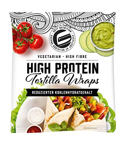 Got7 Nutrition High Protein Tortilla Wraps – Vegetario – Alta Fibre – Reducción de contenido de hidratos de carbono (6 Wraps) 280 g