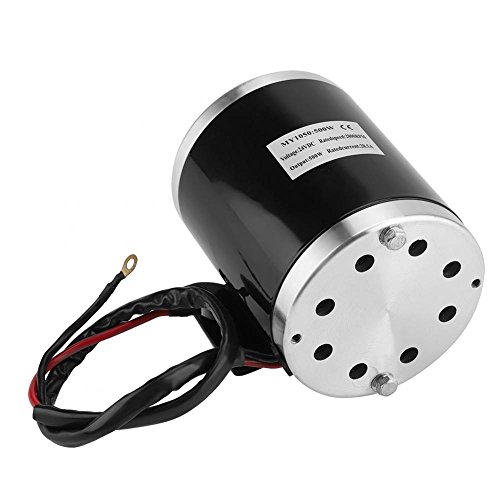 GOTOTOP 500W Motor Patinete Electrico DC 24V Eléctrico Motor Cepillado con Soporte para DIY Scooter Eléctrico E Bicicleta Go-Kart