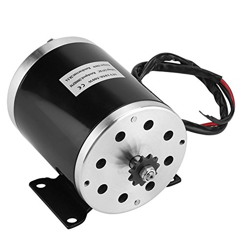 GOTOTOP 500W Motor Patinete Electrico DC 24V Eléctrico Motor Cepillado con Soporte para DIY Scooter Eléctrico E Bicicleta Go-Kart