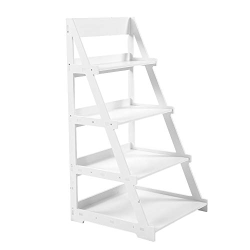 GOTOTOP Estantería Trapezoidal de Almacenamiento y Organización de Madera-Plástico de 4 Niveles Escalera Tipo Soporte de Planta Muebles para el Hogar GOTOTOP Estantería Trapezoidal de Almacenamiento y Organización de Madera-Plástico de 4 Niveles Escalera Tipo Soporte de Planta Muebles para el Hogar