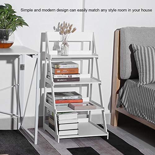 GOTOTOP Estantería Trapezoidal de Almacenamiento y Organización de Madera-Plástico de 4 Niveles Escalera Tipo Soporte de Planta Muebles para el Hogar GOTOTOP Estantería Trapezoidal de Almacenamiento y Organización de Madera-Plástico de 4 Niveles Escalera Tipo Soporte de Planta Muebles para el Hogar