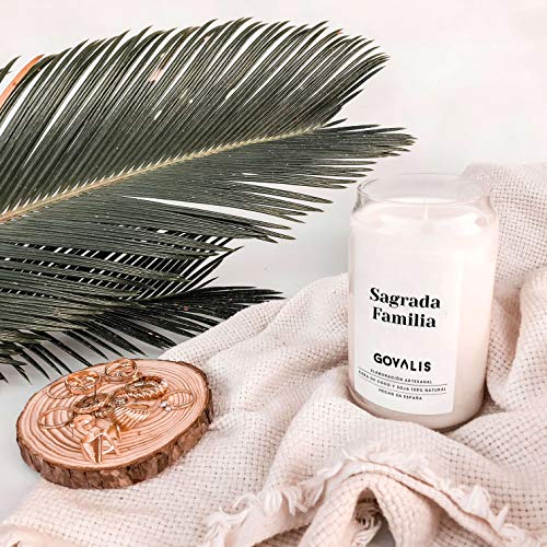 GOVALIS Vela Aromática Mezquita de Córdoba | Cera de Soja 100% Natural | 70-90 Horas, Vela Perfumada Grande en Vaso, Viajes Recuerdos Córdoba, Regalos Originales, Decoración, Yoga, Dormitorio, Baño