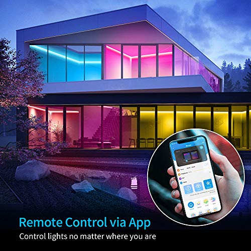 Govee Tiras LED WiFi 2 rollos 5m, Tira Luces LED RGB Inteligente con Control App, Funciona con Alexa y Google Asistente, Modo Música para Habitación