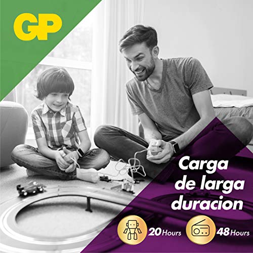 GP - Pack de 4 Pilas 9V alcalinas (MN1604 / 6LR61) - Duración y Rendimiento excepcional - 9 Voltios / PP3 / 6LR61 / MN1604