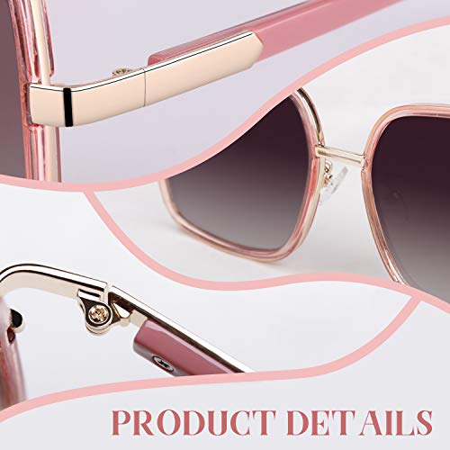 GQUEEN Gafas De Sol Polarizadas Con Montura Cuadrada De Gran Tamaño Para Mujer UV400 MF5