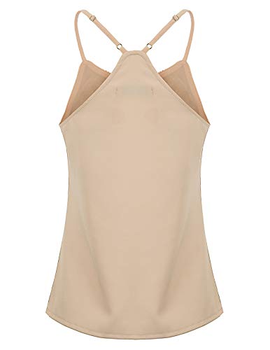 GRACE KARIN Camiseta de Tirantes para Mujer de Lentajuelas Top Brillante para Fiesta Oro Rosa 2XL GRACE KARIN Camiseta de Tirantes para Mujer de Lentajuelas Top Brillante para Fiesta Oro Rosa 2XL