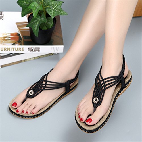 gracosy Sandalias Planas Verano Mujer Estilo Bohemia Zapatos de Dedo Sandalias Talla Grande Cinta Casuales Playa Chanclas Romanas de Mujer 2020 Azul Negro Moda gracosy Sandalias Planas Verano Mujer Estilo Bohemia Zapatos de Dedo Sandalias Talla Grande Cinta Casuales Playa Chanclas Romanas de Mujer 2020 Azul Negro Moda