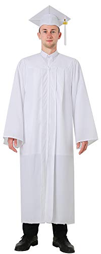 GraduatePro Graduación Toga y Birrete Universidad Bachillerato 2020 Adulto Disfraz Regalo Unisex Mujer Hombre 12 Colores