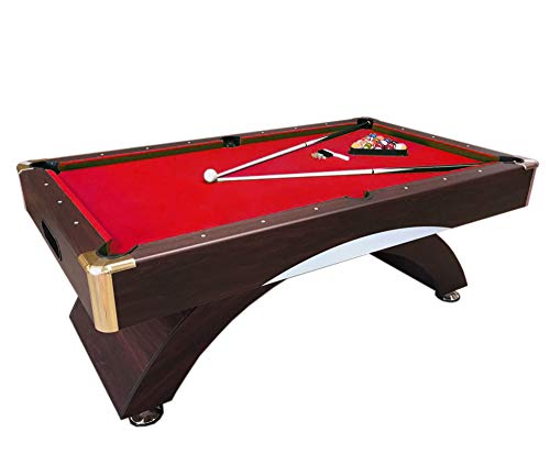 GRAFICA MA.RO SRL Mesa de Billar Juegos de Billar Pool 8 ft Modelo Caesar Rojo Carambola Medición 220 x 110 cm Nuevo Embalado Disponible