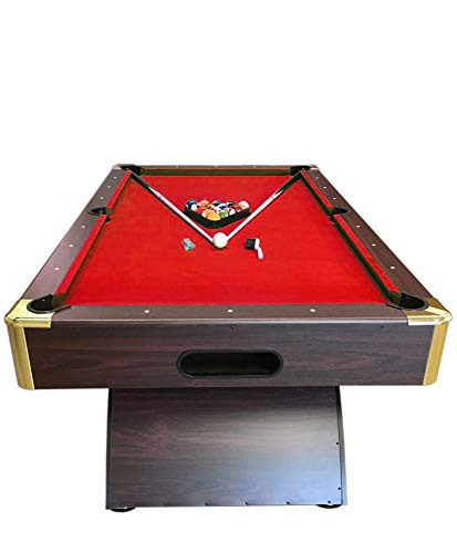 GRAFICA MA.RO SRL Mesa de Billar Juegos de Billar Pool 8 ft Modelo Caesar Rojo Carambola Medición 220 x 110 cm Nuevo Embalado Disponible