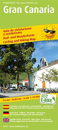 Gran Canaria: Rad- und Wanderkarte dreisprachig, wetterfest, reißfest, abwischbar, GPS-genau. 1:50000