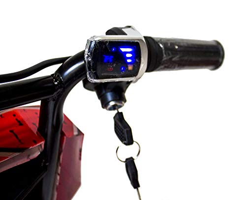 Gran Scooter Patinete con Silla Boogie Drift 36D (250W, Batería Litio, 3 Velocidades, Vel. Máx 15km, Luz Delantera, Pantalla LCD) – Azul (Rojo)