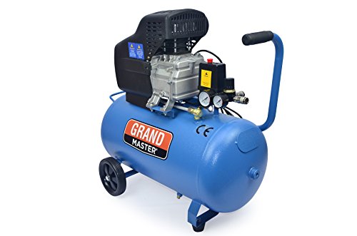 Grandmaster - Compresor De Aire De 50 Litros 220V, 206L/Min, 1500W, 8 Bares/116psi, Filtro De Aire, Velocidad 2850/Min, Compresor Silencioso 92 Db, Válvula De Seguridad Grandmaster - Compresor De Aire De 50 Litros 220V, 206L/Min, 1500W, 8 Bares/116psi, Filtro De Aire, Velocidad 2850/Min, Compresor Silencioso 92 Db, Válvula De Seguridad