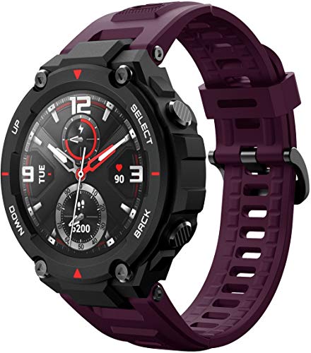 Gransho Correa de Reloj Recambios Correa Relojes Caucho Compatible con Amazfit T-Rex - Silicona Correa Reloj con Hebilla (3PCS A)