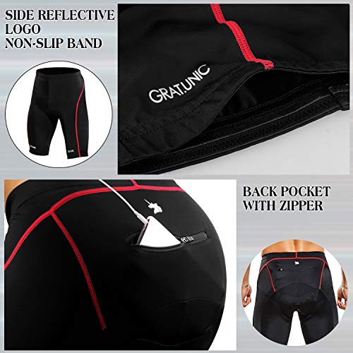 GRAT.UNIC Pantalones Cortos de Bicicleta,Shorts de Ciclismo,9D Padded Shorts,Gel de Silicona,Biker Shorts, Medio Pantalones para Bicicleta de Carretera (Negro&Rojo, M) GRAT.UNIC Pantalones Cortos de Bicicleta,Shorts de Ciclismo,9D Padded Shorts,Gel de Silicona,Biker Shorts, Medio Pantalones para Bicicleta de Carretera (Negro&Rojo, M)