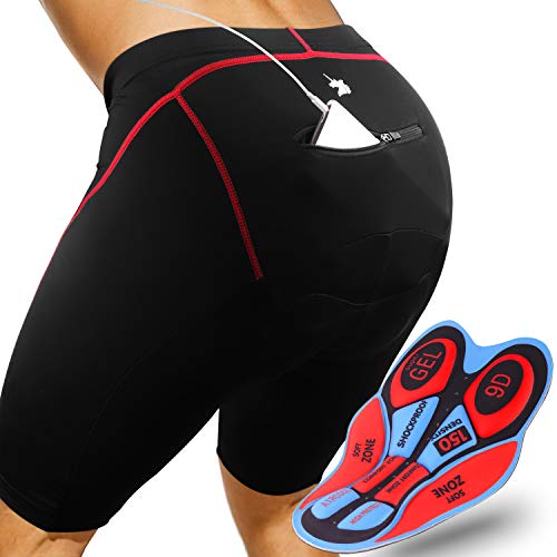 GRAT.UNIC Pantalones Cortos de Bicicleta,Shorts de Ciclismo,9D Padded Shorts,Gel de Silicona,Biker Shorts, Medio Pantalones para Bicicleta de Carretera (Negro&Rojo, M) GRAT.UNIC Pantalones Cortos de Bicicleta,Shorts de Ciclismo,9D Padded Shorts,Gel de Silicona,Biker Shorts, Medio Pantalones para Bicicleta de Carretera (Negro&Rojo, M)