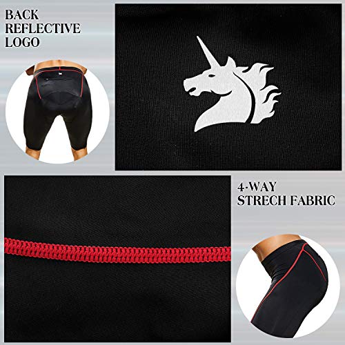 GRAT.UNIC Pantalones Cortos de Bicicleta,Shorts de Ciclismo,9D Padded Shorts,Gel de Silicona,Biker Shorts, Medio Pantalones para Bicicleta de Carretera (Negro&Rojo, M) GRAT.UNIC Pantalones Cortos de Bicicleta,Shorts de Ciclismo,9D Padded Shorts,Gel de Silicona,Biker Shorts, Medio Pantalones para Bicicleta de Carretera (Negro&Rojo, M)
