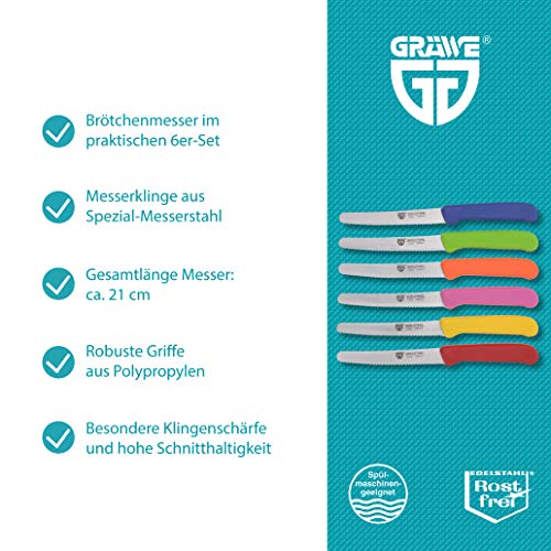 GRÄWE - Juego de Cuchillos de Mesa (6 Unidades) GRÄWE - Juego de Cuchillos de Mesa (6 Unidades)
