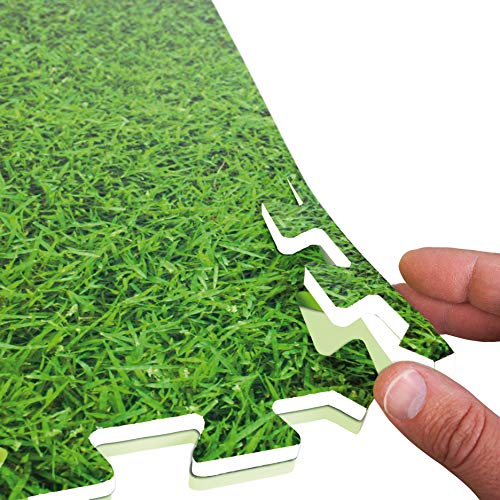 Gre MPF509GR - Protector de Suelo para Piscina, 9 piezas, Imitación Hierba, 8 mm de Grosor Gre MPF509GR - Protector de Suelo para Piscina, 9 piezas, Imitación Hierba, 8 mm de Grosor