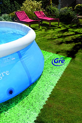 Gre MPF509GR - Protector de Suelo para Piscina, 9 piezas, Imitación Hierba, 8 mm de Grosor Gre MPF509GR - Protector de Suelo para Piscina, 9 piezas, Imitación Hierba, 8 mm de Grosor