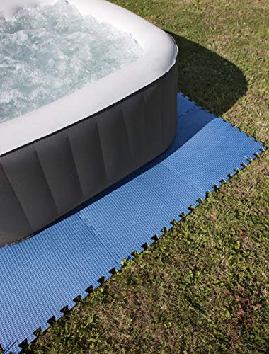 Gre MPF509P Protector de Suelo para Piscina, 9 Piezas, 8 mm de Grosor, Azul