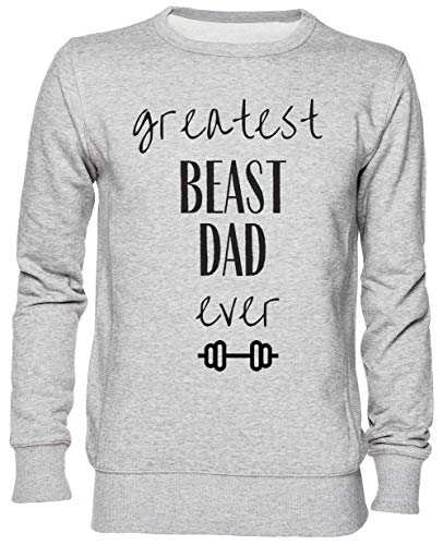 Greatest Beast Dad Ever Gris Jersey Sudadera con Capucha Unisexo Hombre Mujer Tamaño XXL Grey Unisex Hoodie Size XXL