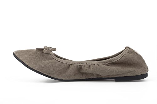 Greatonu Bailarinas Punta Redonda Plana Taupe Diseña Casual para Boda con Lazo en el Empeie para Mujer Talla 37 EU Greatonu Bailarinas Punta Redonda Plana Taupe Diseña Casual para Boda con Lazo en el Empeie para Mujer Talla 37 EU