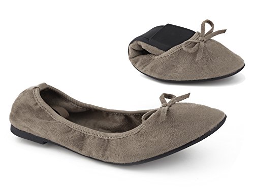 Greatonu Bailarinas Punta Redonda Plana Taupe Diseña Casual para Boda con Lazo en el Empeie para Mujer Talla 37 EU Greatonu Bailarinas Punta Redonda Plana Taupe Diseña Casual para Boda con Lazo en el Empeie para Mujer Talla 37 EU
