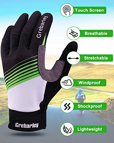 Grebarley Guantes de Ciclismo Bicicleta Montaña-Acolchados Bicicleta de Carretera de Hombres Mujeres Antideslizante Pantalla Táctil (L) Grebarley Guantes de Ciclismo Bicicleta Montaña-Acolchados Bicicleta de Carretera de Hombres Mujeres Antideslizante Pantalla Táctil (L)