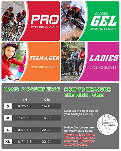 Grebarley Guantes de Ciclismo Bicicleta Montaña-Acolchados Bicicleta de Carretera de Hombres Mujeres Antideslizante Pantalla Táctil (L) Grebarley Guantes de Ciclismo Bicicleta Montaña-Acolchados Bicicleta de Carretera de Hombres Mujeres Antideslizante Pantalla Táctil (L)