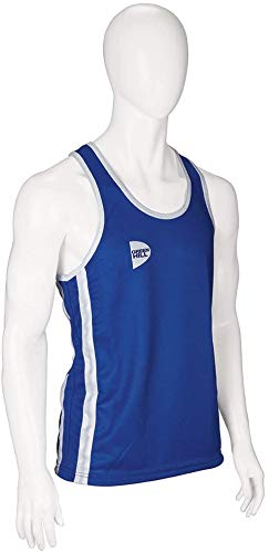 GREEN HILL Camiseta SIN Mangas DE Boxeo Elite MUSCULOSA Uniforme Amateur (Azul, L)