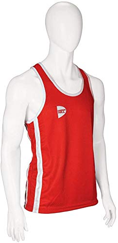 GREEN HILL Camiseta SIN Mangas DE Boxeo Elite MUSCULOSA Uniforme Amateur (Rojo, L)