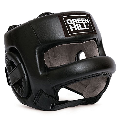 GREEN HILL - Casco de Boxeo - Modelo Castle - Unisex - Talla para Adulto, Unisex Adulto, HGC-9014, Negro, Medium