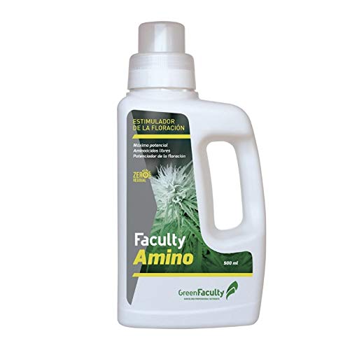 GreenFaculty - Amino - Fertilizante Abono Floración Orgánico y Ecológico Líquido con Aminoácidos para Cultivo de Plantas de Interior y Exterior. 500 mL