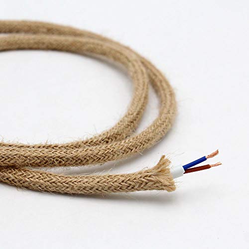 GreenSun LED Lighting - Cable de tela para lámpara led de 5 m, revestido de tela, 2 hilos, 0,75 mm², cable eléctrico para bricolaje, accesorios industriales de iluminación GreenSun LED Lighting - Cable de tela para lámpara led de 5 m, revestido de tela, 2 hilos, 0,75 mm², cable eléctrico para bricolaje, accesorios industriales de iluminación