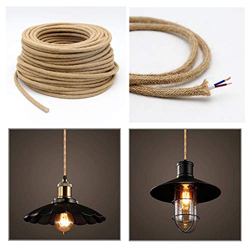 GreenSun LED Lighting - Cable de tela para lámpara led de 5 m, revestido de tela, 2 hilos, 0,75 mm², cable eléctrico para bricolaje, accesorios industriales de iluminación GreenSun LED Lighting - Cable de tela para lámpara led de 5 m, revestido de tela, 2 hilos, 0,75 mm², cable eléctrico para bricolaje, accesorios industriales de iluminación