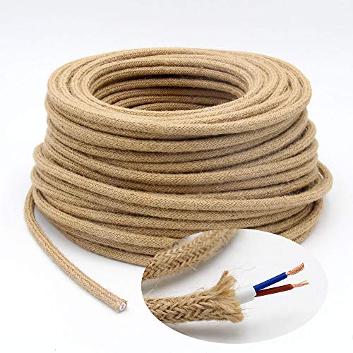GreenSun LED Lighting - Cable de tela para lámpara led de 5 m, revestido de tela, 2 hilos, 0,75 mm², cable eléctrico para bricolaje, accesorios industriales de iluminación GreenSun LED Lighting - Cable de tela para lámpara led de 5 m, revestido de tela, 2 hilos, 0,75 mm², cable eléctrico para bricolaje, accesorios industriales de iluminación