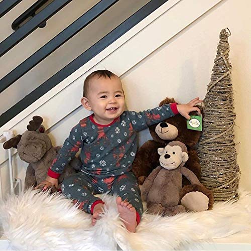 Greetuny Traje Pijama Navidad Bebe Niño Niña Copo de Nieve Alces Impresión Ropa de Dormir Manga Larga Tops + Pantalones Navidad Conjunto de Pijama (9-12 Months, Verde) Greetuny Traje Pijama Navidad Bebe Niño Niña Copo de Nieve Alces Impresión Ropa de Dormir Manga Larga Tops + Pantalones Navidad Conjunto de Pijama (9-12 Months, Verde)