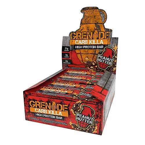 Grenade Carb Killa High Protein and Low Carb Barra Sabor Peanut Nutter - 12 Unidades