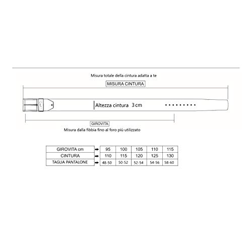 GreSel, Cinturón trenzado, de Hombre y Mujer, tejido elástico y cuero genuino, Made in Italy Verdone 120 (52-54)