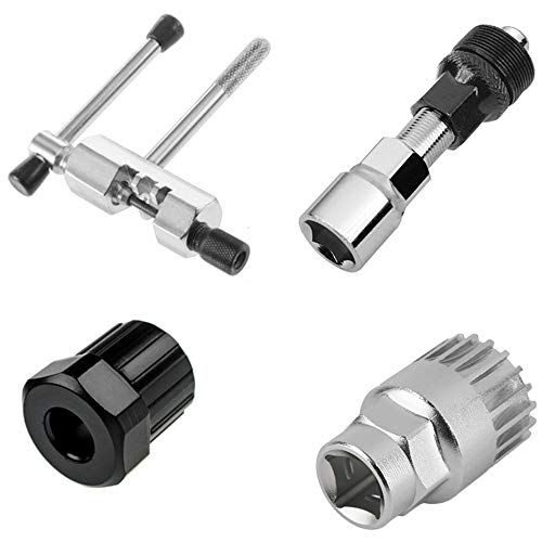 Gresunny 4pcs Herramientas de Reparación de Bicicletas Kit de Herramienta de Cadena de Bici Remover de Cadena + Remover de Cordal + Remover de Rueda Libre + Remover de biela para Ciclismo MTB Gresunny 4pcs Herramientas de Reparación de Bicicletas Kit de Herramienta de Cadena de Bici Remover de Cadena + Remover de Cordal + Remover de Rueda Libre + Remover de biela para Ciclismo MTB