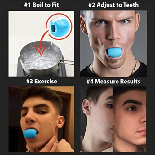 GRGM Face Fitness Ball & Facial Toner Exerciser Ball Neck Face Toning Blue