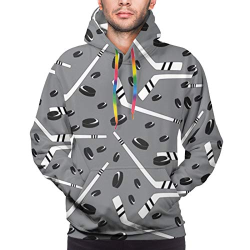 Gris Hockey Unisex Ligero Realista 3D Impresión Digital Sudadera con Capucha Sudadera con Capucha Jerseys Manga Larga Atlético Casual Camisas activas, XXL Gris Hockey Unisex Ligero Realista 3D Impresión Digital Sudadera con Capucha Sudadera con Capucha Jerseys Manga Larga Atlético Casual Camisas activas, XXL