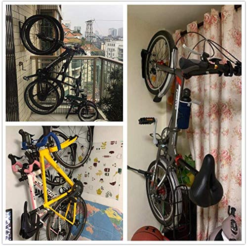 GRJKZYAM 2 Pcs Soportes De Pared para Bicicleta Gancho Bicicleta Pared Bicicletas Soporte De Montaje En Pared Ahorro De Espacio Bicicleta Bicicletas Soportes De Pared con Accesorios Máximo 60 Kg