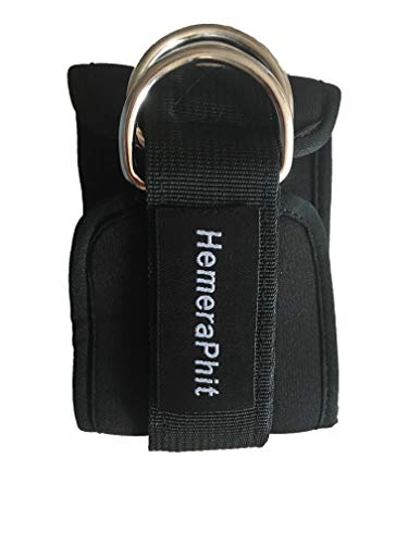 Grofitness Correas ajustables para los tobillos con doble anilla en D, correa para muñecas y piernas de peso, para fijar måquina de cable, 1 par, negro Grofitness Correas ajustables para los tobillos con doble anilla en D, correa para muñecas y piernas de peso, para fijar måquina de cable, 1 par, negro