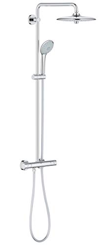Grohe 27296002 Euphoria 260 - Sistema de ducha con termostato, alcachofa de 260 mm con tres chorros y teleducha de 110 mm con tres chorros Grohe 27296002 Euphoria 260 - Sistema de ducha con termostato, alcachofa de 260 mm con tres chorros y teleducha de 110 mm con tres chorros