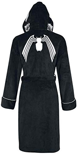 Groovy Venom Marvel Albornoz, polialgodón, Negro, Talla única para Adulto Groovy Venom Marvel Albornoz, polialgodón, Negro, Talla única para Adulto