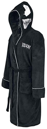 Groovy Venom Marvel Albornoz, polialgodón, Negro, Talla única para Adulto Groovy Venom Marvel Albornoz, polialgodón, Negro, Talla única para Adulto