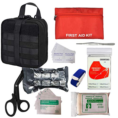 GRULLIN Bolsa de botiquín de primeros auxilios, Tactical MOLLE Medical IFAK Rip-Away EMT Pouch Emergency Survival Bolsa pequeña para el hogar, coche, caza, lugar de trabajo, camping, viajes