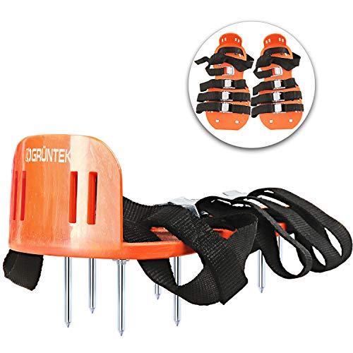 GRÜNTEK Zapatos Aerador de Cesped: sandalias con 4 correas ajustables y clavos en acero GRÜNTEK Zapatos Aerador de Cesped: sandalias con 4 correas ajustables y clavos en acero